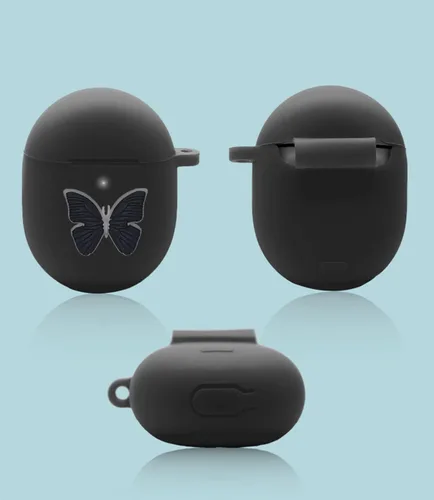 Vista 3 de Funda para Google Pixel Buds Pro 2022, bonita funda de silicona suave con diseño de mariposa de dibujos animados, funda de carga Pro