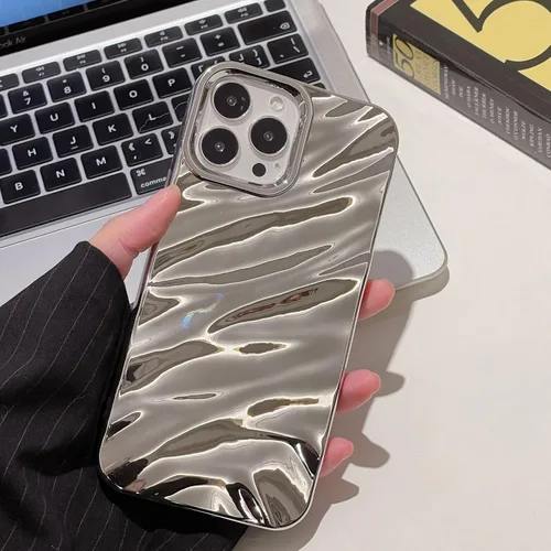 Vista 19 de QLTYPRI Funda compatible con iPhone 11, bonita funda con patrón de ondas de agua para niñas y mujeres, delgada, satinada, brillante, suave, de Beige