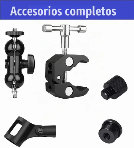 Vista 2 de Clip de micrófono, soporte de abrazadera de micrófono compatible con Shure sm58 sm48 sm81 sm57 Mic, MV5, MV51, PGA52, Sennheiser E835, E945 E935
