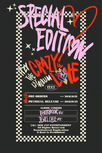Vista 4 de ITZY CRAZY IN LOVE The 1st Album SPECIAL EDITION ( JEWEL CASE Ver. ) 1ea CD+1ea Jewel Case+32p Photo Book+1ea Lyric Paper+2ea Photo Card+1ea Concept