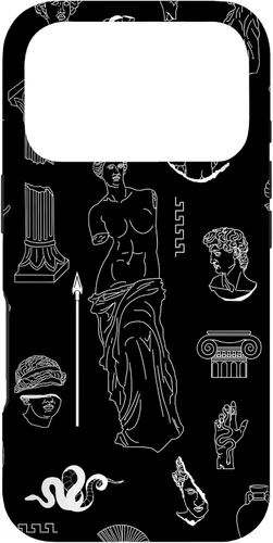 Vista 30 de Ancient Greece Statues Greek Aesthetic Black Case for iPhone 17