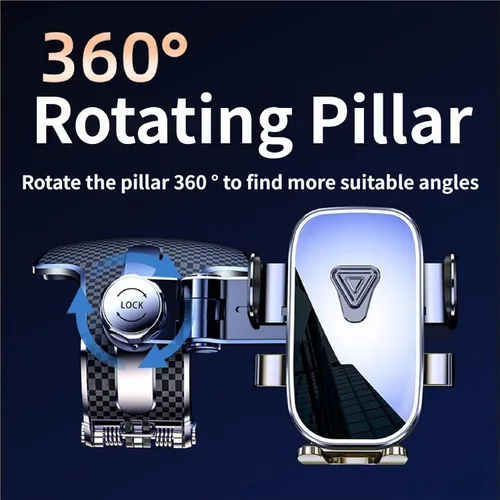 Vista 2 de Soporte de teléfono para tablero de instrumentos de 360°, soporte para teléfono de automóvil, ángulo de visión de rotación ajustable, compatible