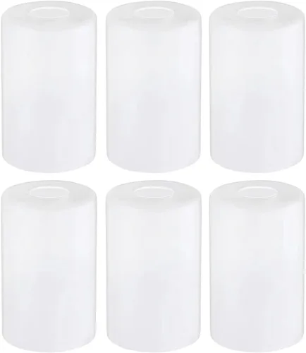Vista 11 de Paquete de 3 pantallas de vidrio esmerilado blanco, fundas de repuesto para lámparas de luz, globos de ajuste de 1-5/8 pulgadas y pantallas