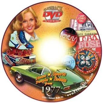 Vista 4 de Flickback Tarjeta de felicitación de DVD de 1977: regalo de cumpleaños de 1977 o regalo de aniversario