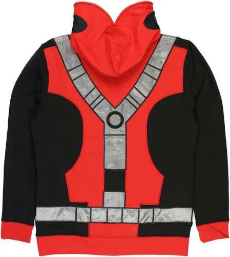 Vista 2 de Marvel Deadpool - Sudadera con capucha para hombre, Rojo