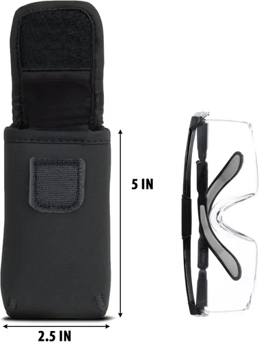 Vista 2 de USA Gear Funda de gafas de seguridad para gafas protectoras con presilla reforzada para cinturón y mosquetón