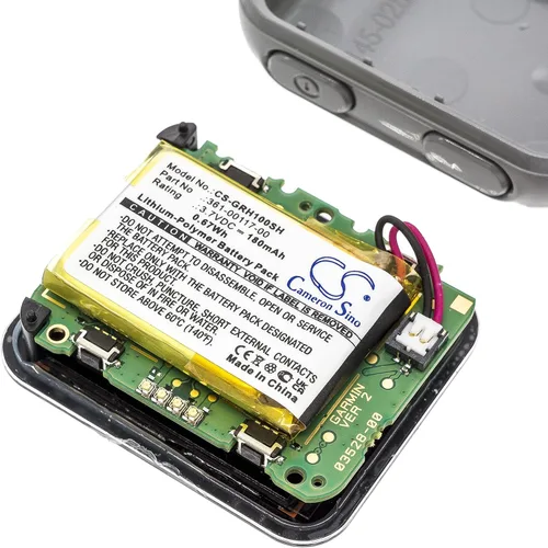 Vista 7 de Batería 180mAh 361-00117-00 para aproximación S10 Aproximación S20 Enfoque X40 Forerunner 35