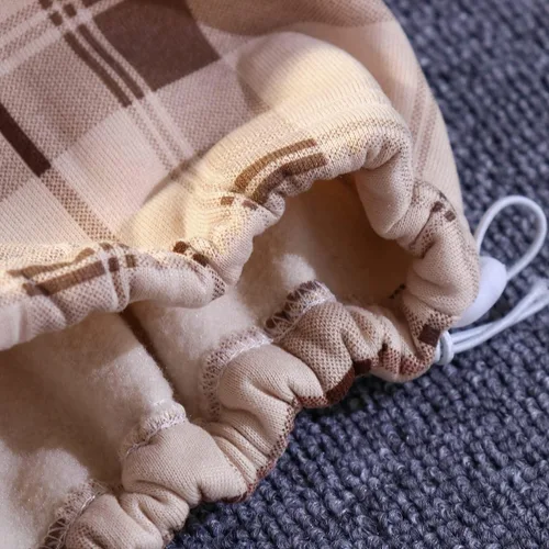 Vista 6 de Skateboard Frog Ropa de otoño e invierno para mujer, sudaderas con capucha a cuadros falsas de dos piezas, cuello de tortuga de vellón, suéter