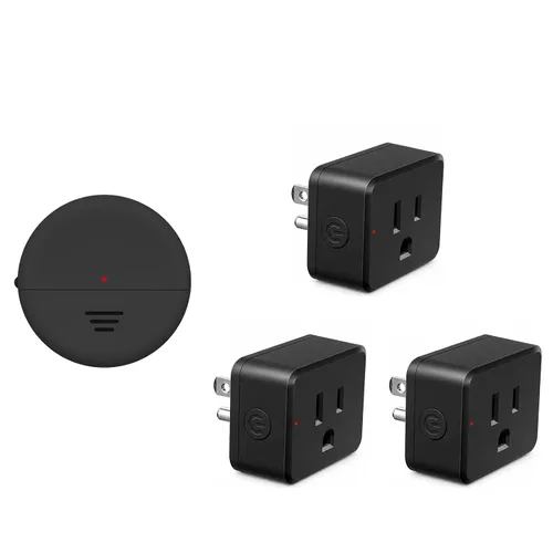 Vista 23 de Remote Switch Outlet,NineLeaf Remote Control Outlet Plug with Switch Wireless On/Off Light Switches Wall Mounted,15A/1500W LED,TUV List,No Wiring
