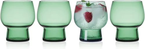 Vista 7 de Mikasa Phoebe - Juego de 4 vasos dobles para bebidas (4 unidades), color salvia