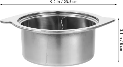 Vista 4 de ERINGOGO Olla caliente con divisor, olla antiadherente de acero inoxidable para Shabu Shabu, olla de sopa de doble cara, china para inducción