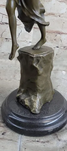 Vista 8 de EUROPEAN BRONZE Coleccionista detallado Bailarín coleccionable por Vallet Escultura de bronce Home Deco Brilliance Hot Cast Hecho a mano Art Noveau