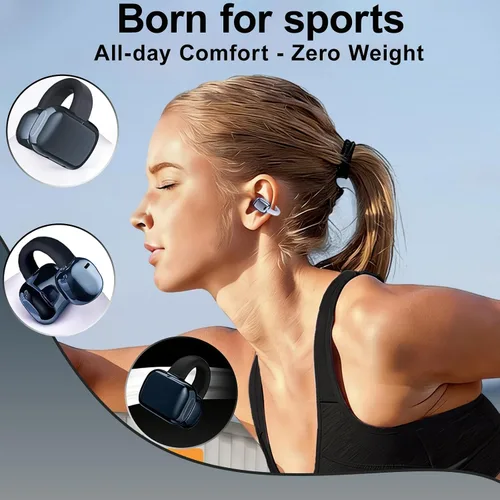 Vista 8 de Auriculares inalámbricos Bluetooth de oreja abierta, con clip, cómodos para todos los oídos, auriculares ENC con cancelación de ruido con tiempo