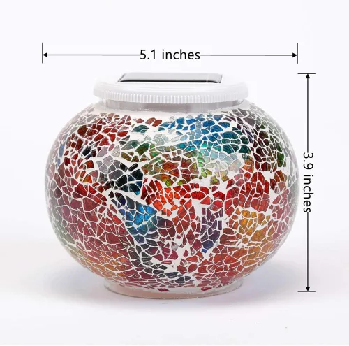 Vista 4 de Color cambiante mosaico luces solares lámparas de mesa impermeables al aire Varios
