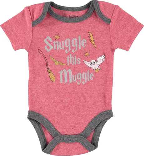 Vista 2 de Harry Potter Body de manga corta para bebé, paquete múltiple de regalo para bebé niña o niño, ropa de bebé