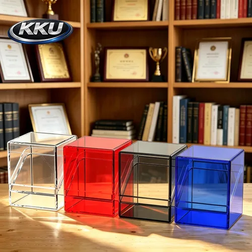 Vista 6 de KKU Paquete de 4 estuches para tarjetas, cajas de almacenamiento de tarjetas coleccionables, fundas acrílicas para tarjetas, caja de almacenamiento