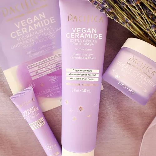 Vista 20 de Crema Facial Pacifica - Crema de Barrera de Ceramida Vegana con Niacinamida y Manteca de Karité - Hidratante Crema Facial Diaria Libre de Fragancia