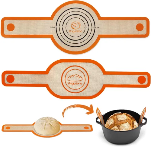 Vista 10 de honda de pan de silicona ovalada y redonda - antiadherente y fácil de limpiar reutilizable ovalada de silicona para horno holandés Con asas largas