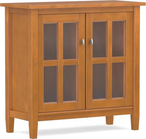 Vista 14 de SIMPLIHOME Warm Shaker 36" gabinete de madera maciza en marrón dorado claro