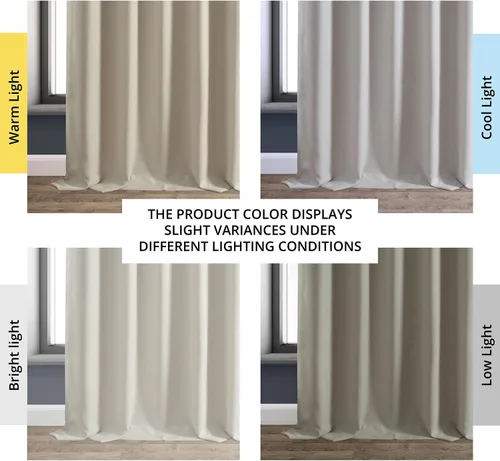Vista 3 de HPD HALF PRICE DRAPES Cortinas opacas sólidas con aislamiento térmico para dormitorio, cortina de 84 pulgadas de largo (1 panel), cortinas opacas