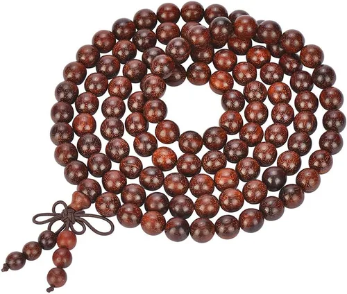 Vista 22 de Mala Beads Pulsera 108 0.315 in Meditación Sándalo Elástico..