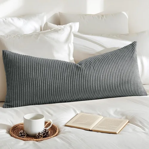 Vista 38 de Artscope Fundas de Almohada de Pana a Rayas Acogedoras Súper Suaves Decorativas Cuadradas Fundas de Almohada Fundas de Cojín para Sofá Sofá Amarillo
