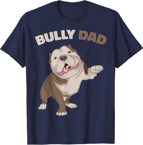 Vista 34 de American Bully Dad Dog Owner Father Funny Men T-Shirt Asphalt Grey