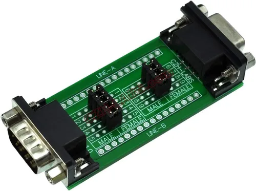Vista 3 de Electronics-Salon D'sub DB9 Placa de prueba de diagnóstico, Conector DSUB DB9 Macho a Hembra.