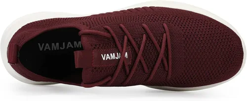 Vista 6 de VAMJAM Zapatos deportivos de correr para hombre, ligeros, transpirables, con cordones, de malla, para caminar, entrenamiento, casuales, deportivos