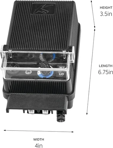 Vista 5 de Kichler Economy Series Transformer, acabado en negro 60W capacity with integrated timer and photocell controls, 15E60BK