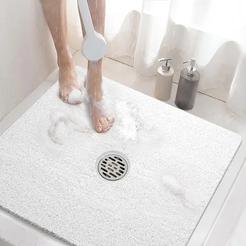 Vista 29 de HITSLAM - Tapete cuadrado para ducha, de 24 x 24 pulgadas, tapete de baño antideslizante para bañera, tapetes de baño de alcachofa de PVC suave