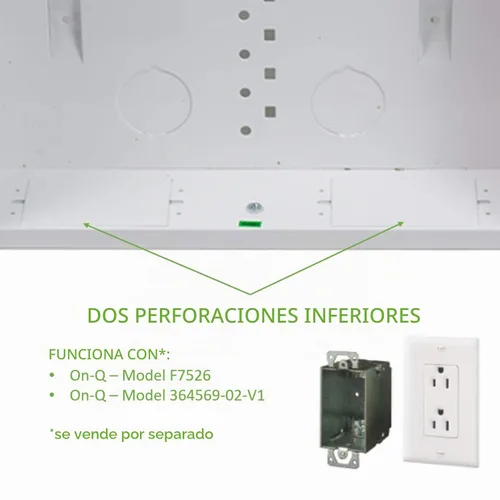 Vista 9 de Legrand - Caja de cableado estructurado de 28 pulgadas con cubierta atornillada, caja multimedia de calibre 20 en la pared con paso de cable de 2.5