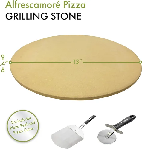 Vista 3 de Cuisinart Juego de parrilla de pizza con rodillo de madera clásico Good Cook