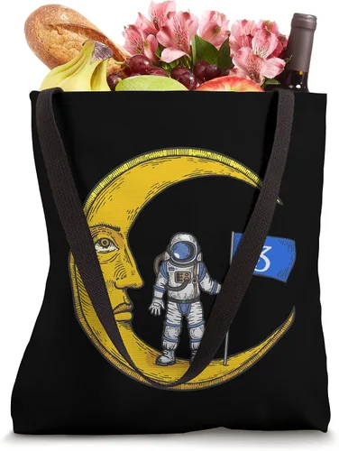Vista 4 de Tezos Logo Crypto Flag On Moon To Hodl XTZ Bull Market Tote Bag