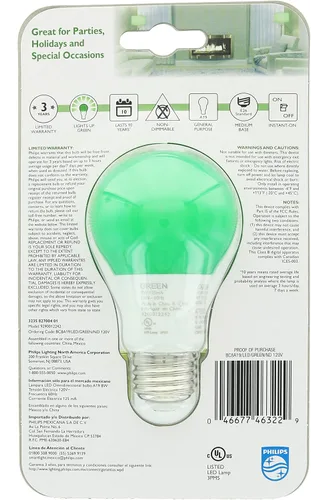 Vista 2 de Philips Bombilla LED de base media A19 equivalente a 60 vatios equivalente a 8 vatios