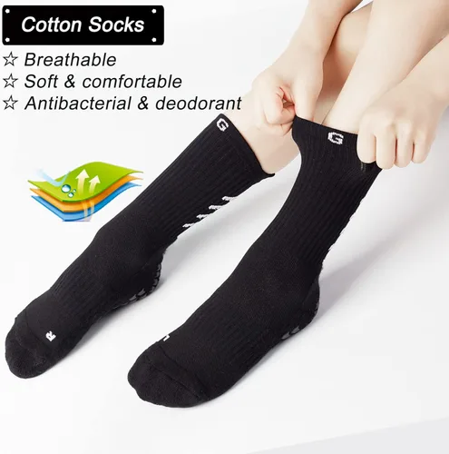 Vista 4 de GOGOGOAL Calcetines deportivos antideslizantes para niños, jóvenes, niños, niñas, antideslizantes, calcetines deportivos para fútbol, baloncesto