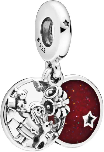 Vista 2 de Bellestory Santa Love Peace Joy Charm plata de ley 925 cuentas de Navidad para pulsera europea