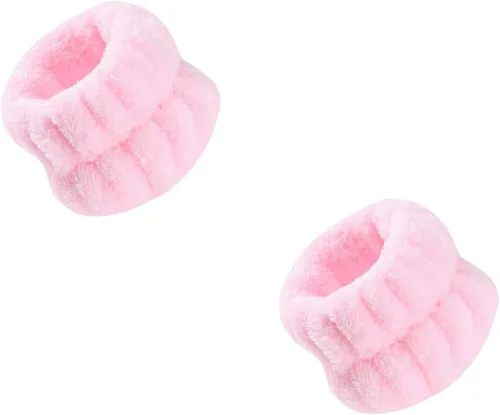 Vista 8 de Sowaka 2 piezas de muñequeras de spa de microfibra, suave torre para mujeres, niñas, lavado de cara, maquillaje absorbente para evitar que