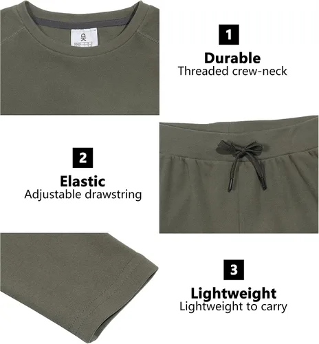 Vista 6 de Little Donkey Andy Conjunto de ropa interior térmica con forro polar para mujer, capa base, largo Johns para clima frío