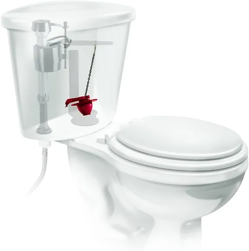 Vista 2 de Tapón universal para inodoro Fluidmaster 502P21 con Microban, rojo, 502P21, 0 volts