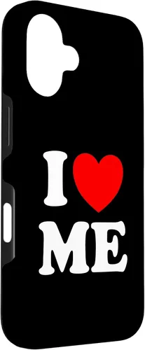 Vista 3 de Carcasa divertida para iPhone 16 I Love Me I Red Heart Me I Love Me Myself And I