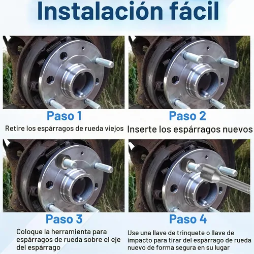 Vista 4 de Ecocstm 22800 Instalador de pernos de rueda, herramienta para pernos de neumáticos, herramienta de instalación de pernos de rueda, extractor