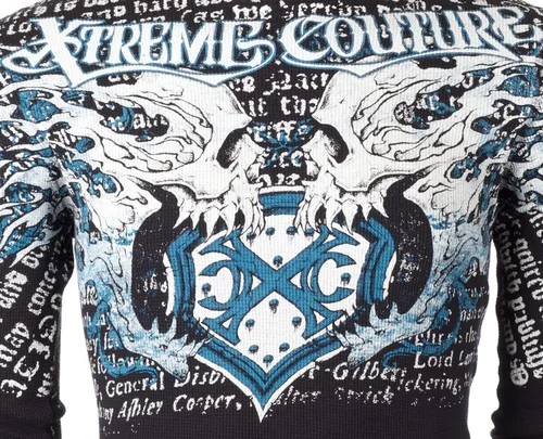 Vista 5 de Xtreme Couture by Affliction - Camisa térmica para hombre, color negro, Negro