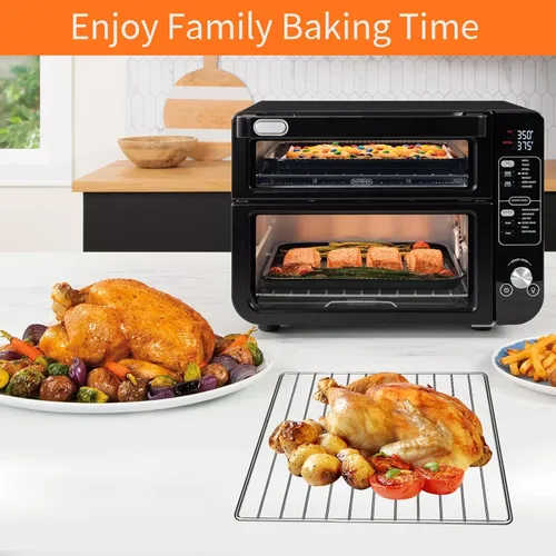 Vista 7 de GWY Rejilla de alambre para Ninja DCT451 DCT401 DCT402BK 12 en 1 Smart Double Horno 13 '' ×12.4'' Acero inoxidable tostador horno de refrigeración