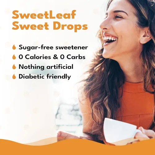Vista 3 de Sweet Leaf English Toffee Flavor Stevia Clear Liquid, 2 onzas, 3 por caja.