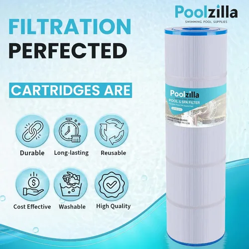 Vista 5 de Poolzilla Paquete de 4 cartuchos de filtro de piscina, compatible con PLF106A, Hayward CX880XRE, Ultra-A1, Pleatco PA106, Unicel C-7488, Filbur