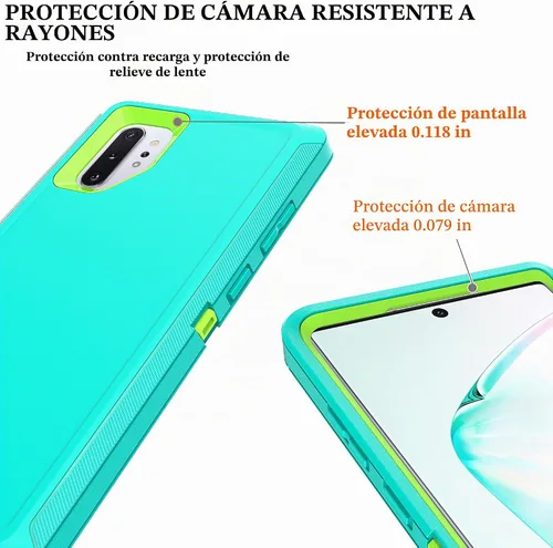 Vista 3 de YmhxcY Note 10 Plus - Funda con película de TPU flexible autorreparable (paquete de 2) y película protectora de pantalla para lente de cámara