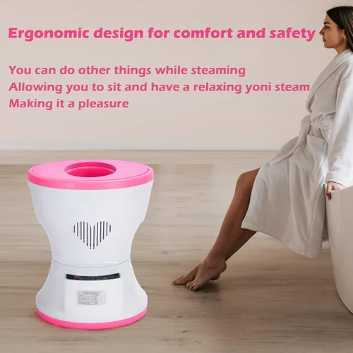 Vista 2 de Yoni - Kit de vapor, asiento de vapor inteligente con cojín y hierbas humeantes (20 bolsas), kit V Steam at Home Steam Pot para mujeres, salud