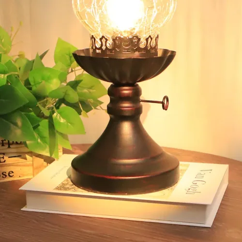 Vista 7 de Lámpara rústica, lámparas de mesita de noche retro, lámpara de granja, lámpara de dormitorio, lámparas para mesita de noche, lámpara de mesa
