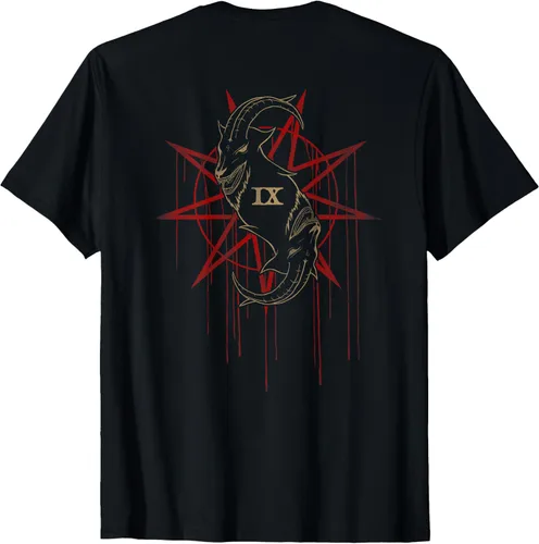 Vista 2 de Slipknot playera de cabra de Tarot, Blanco